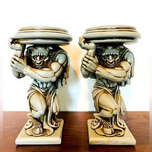 Disney Minotaur Gargoyle Candle Holder Beauty And The Beast -Rare, hard to find